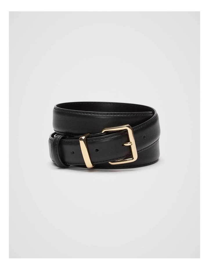Cora Leather Belt in Black image 1