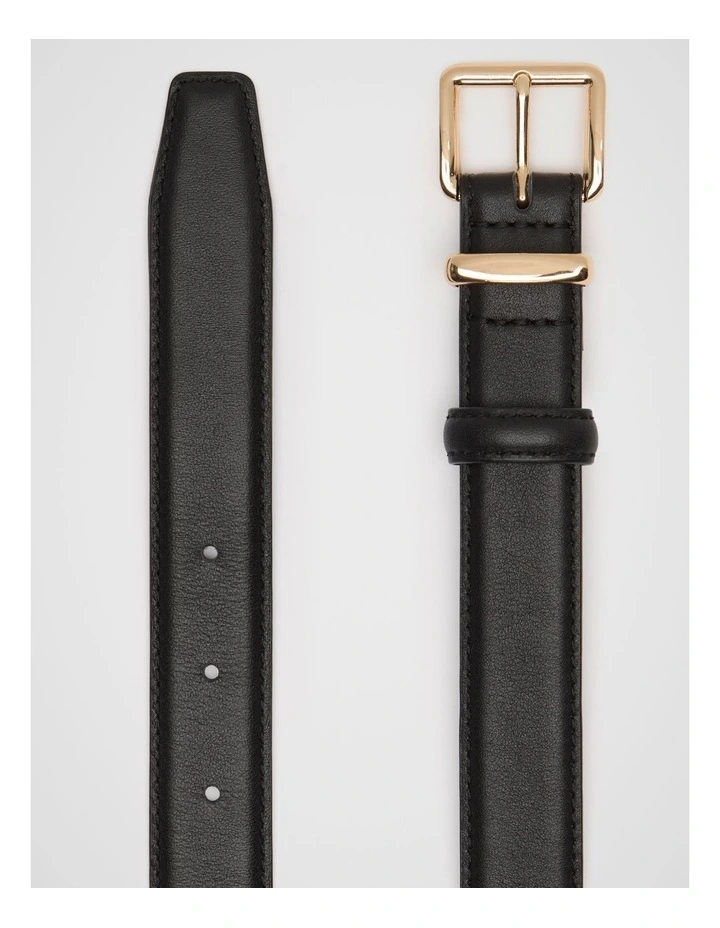 Cora Leather Belt in Black image 3