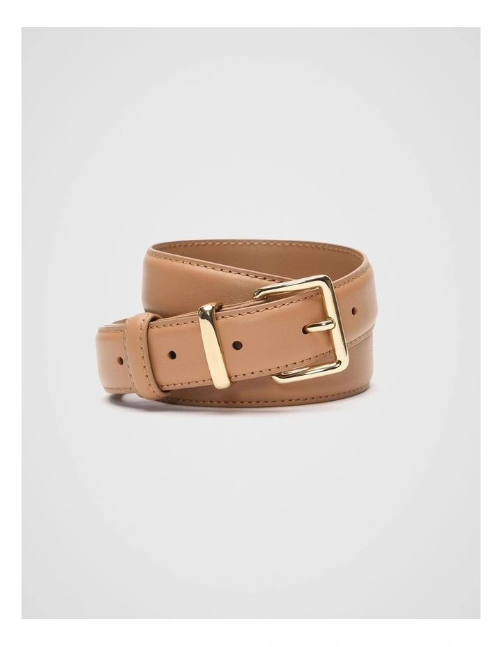 Cora Leather Belt in Caramel image 1