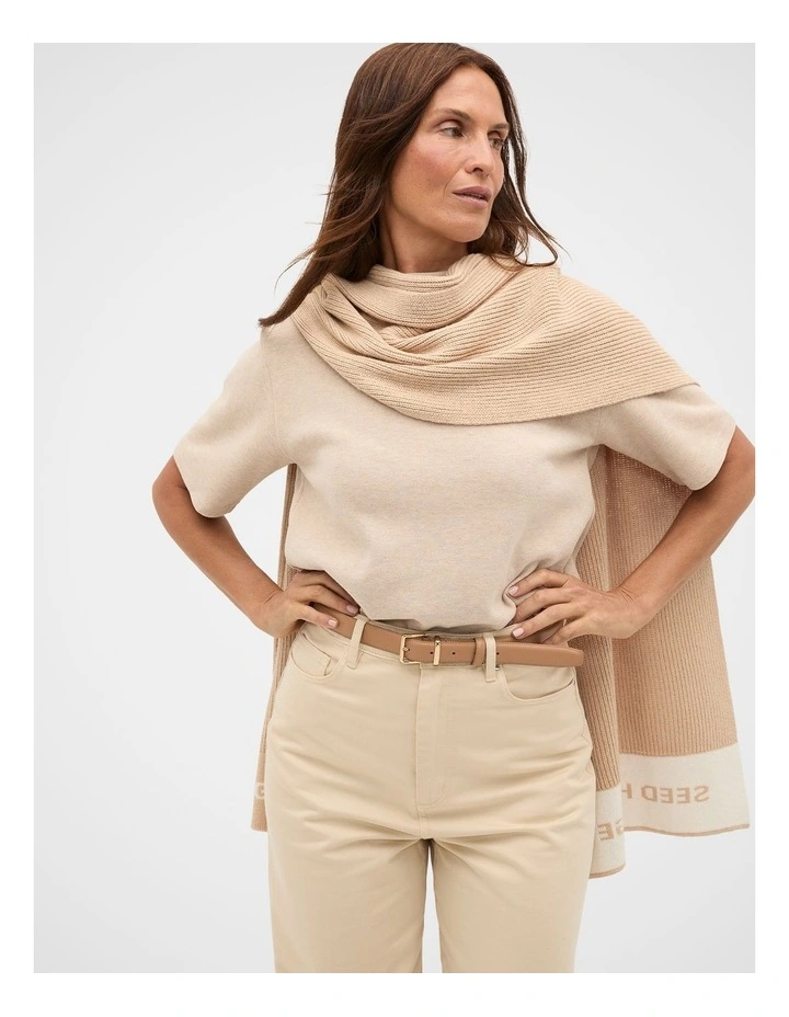 Cora Leather Belt in Caramel image 1