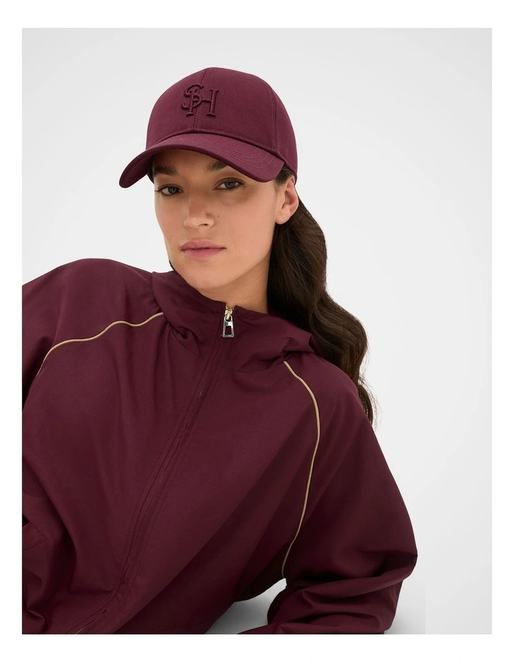 MD Fabric Cap in Plum Red image 2