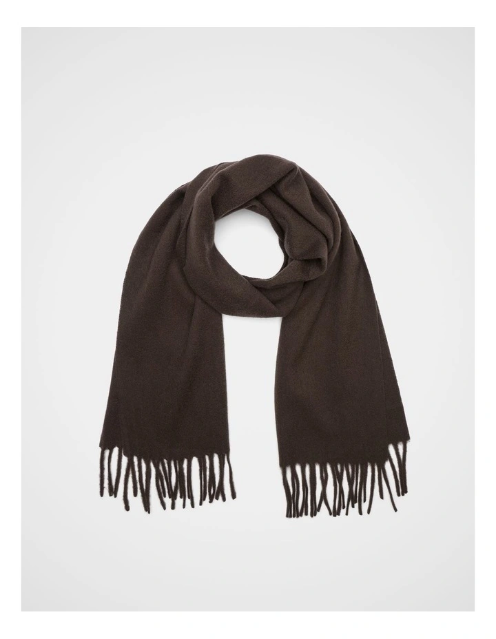 Super Soft Wool Scarf in Coffee Bean image 1
