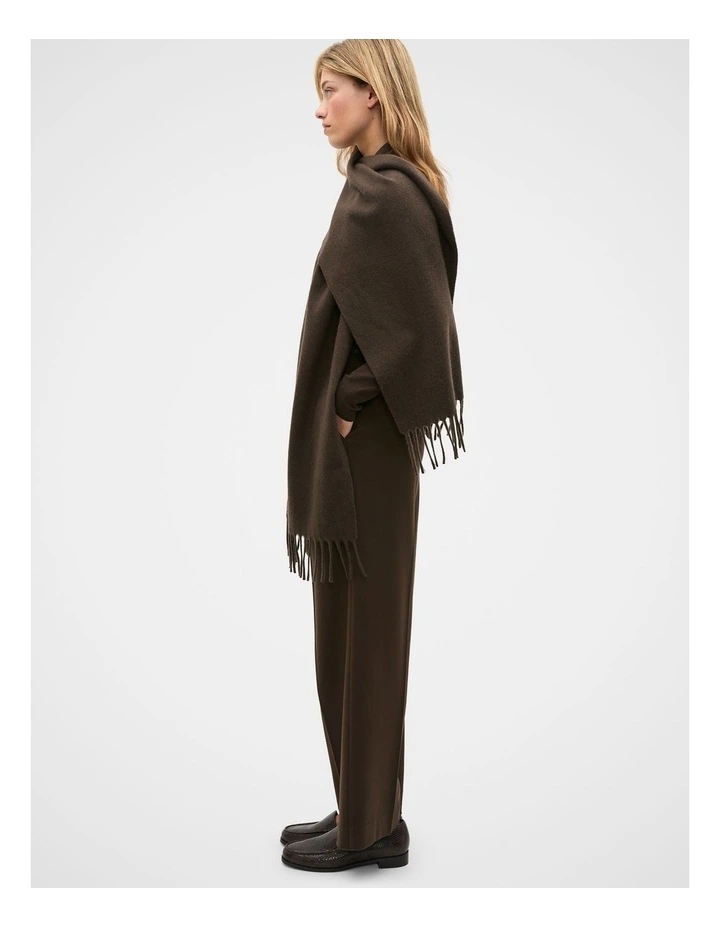 Super Soft Wool Scarf in Coffee Bean image 2