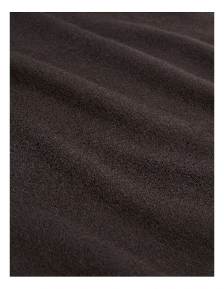 Super Soft Wool Scarf in Coffee Bean image 3