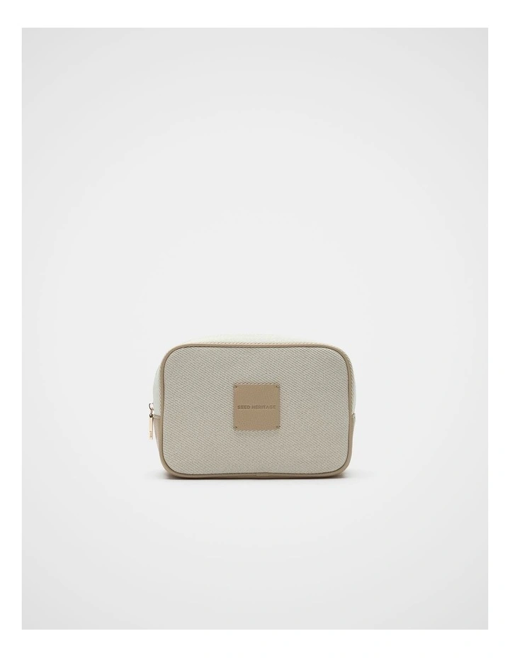 Small Cosmetic Bag in Sandstone image 1