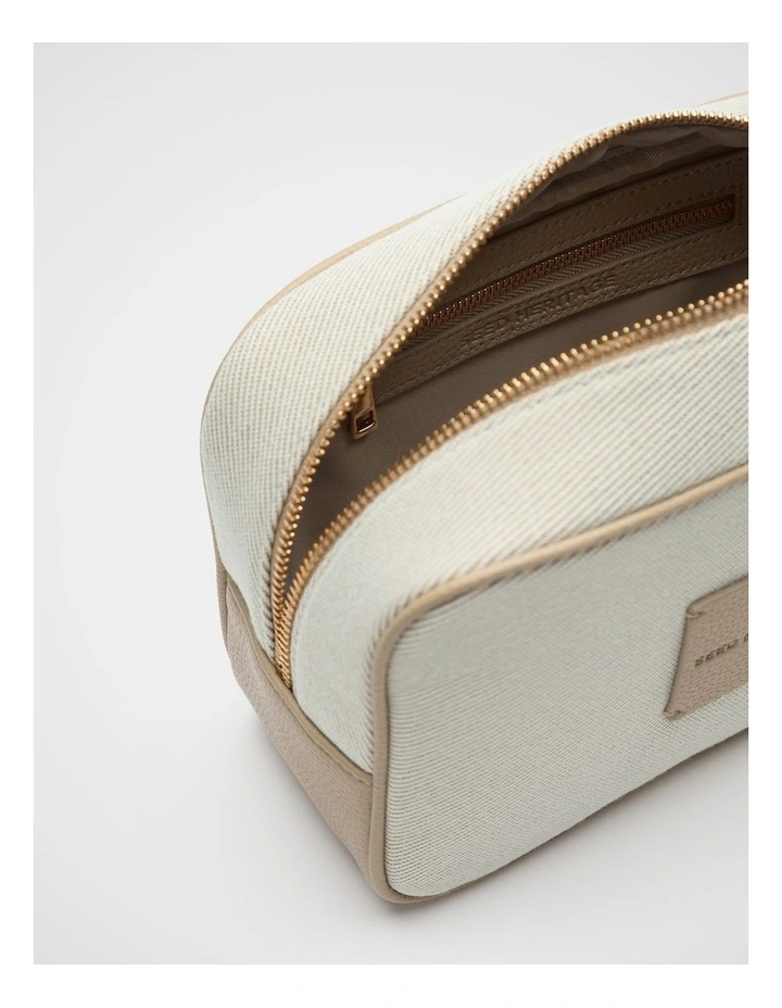 Small Cosmetic Bag in Sandstone image 2