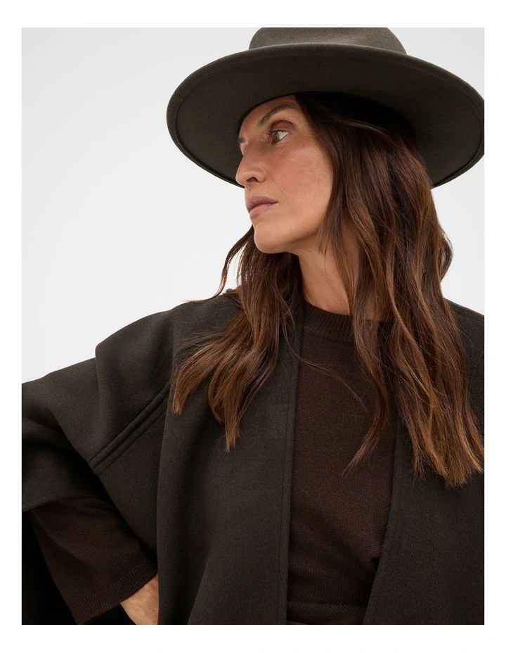 Wool Fedora in Coffee Bean image 2