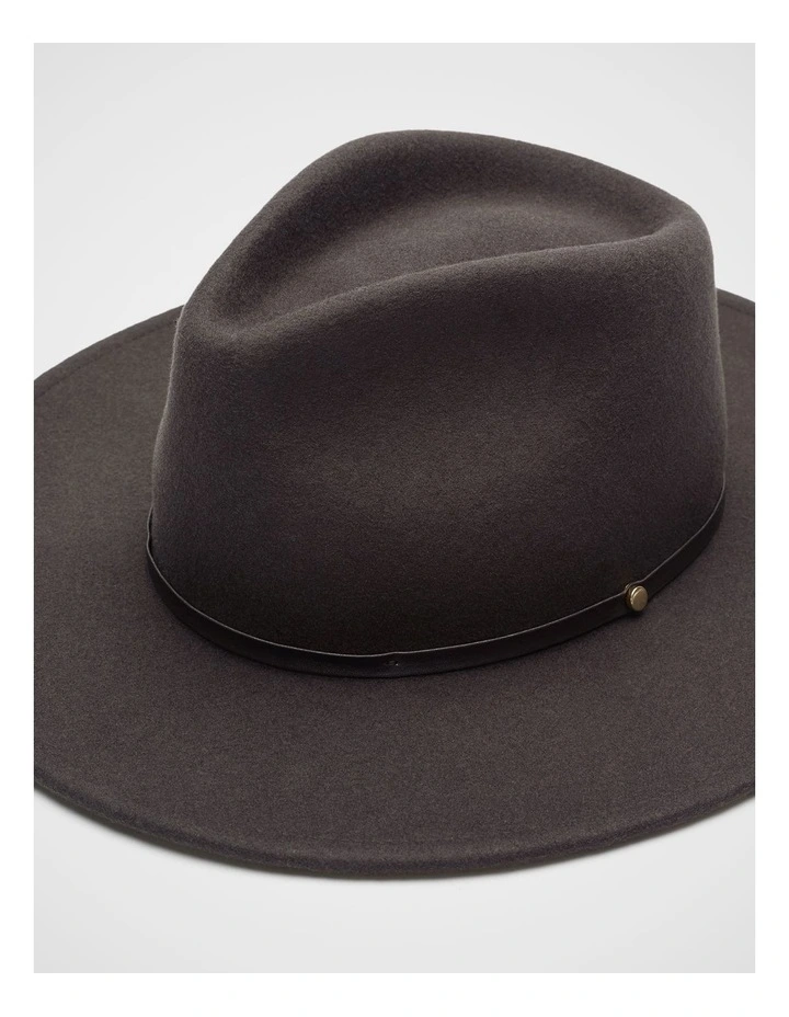 Wool Fedora in Coffee Bean image 3