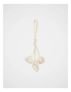 Flower Bag Charm in Cream