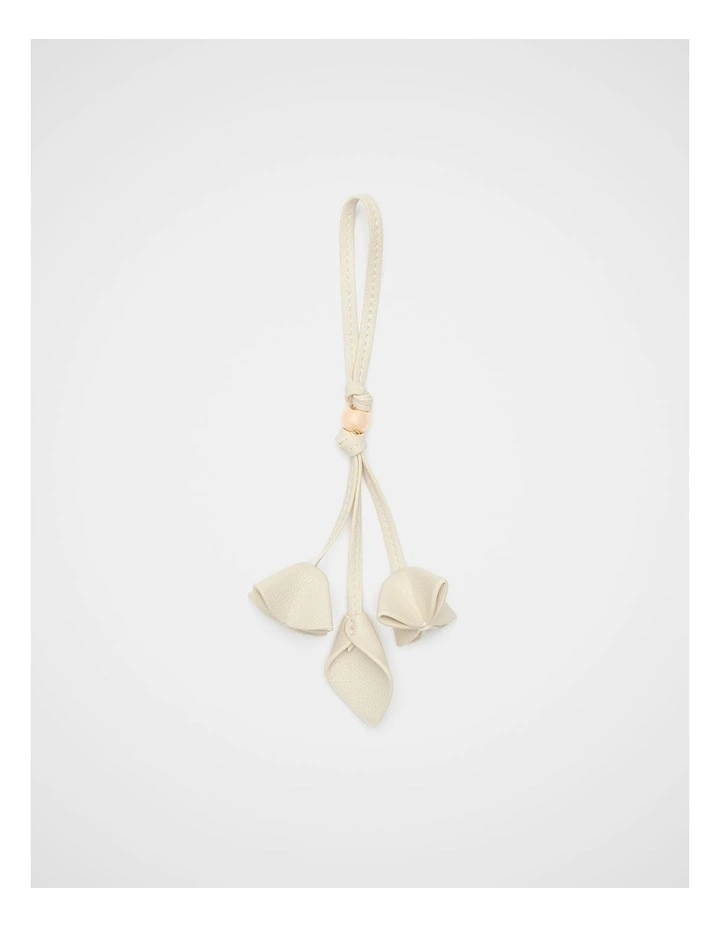 Flower Bag Charm in Cream image 1