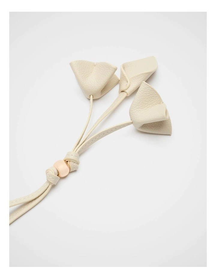 Flower Bag Charm in Cream image 2