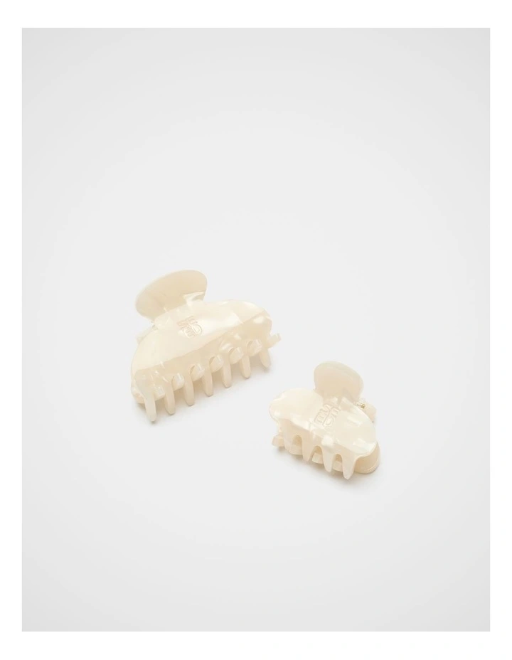 Seed Mini Hair Claw Set in Ivory image 1