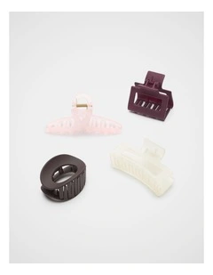 Quad Hair Claw Pack in Pale Blossom