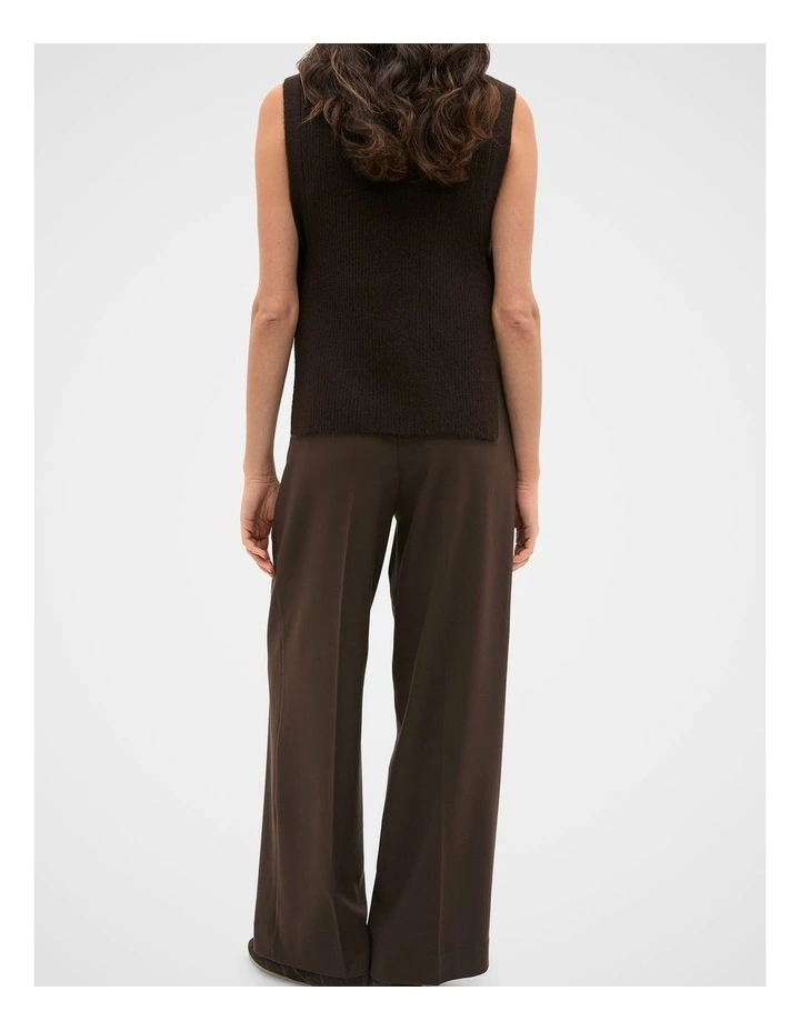 Tie Detail Collar Bib in Coffee Bean image 2