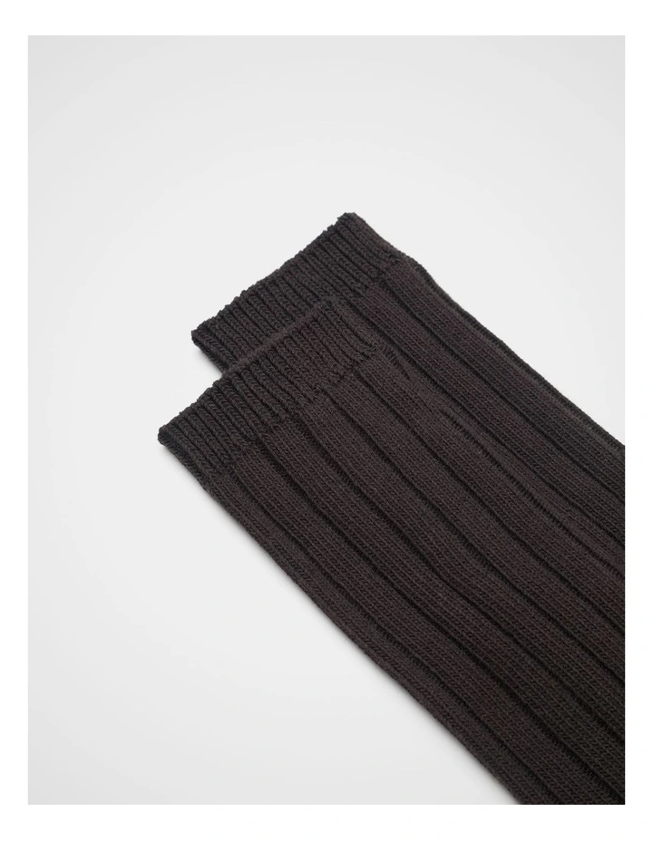 Boot Sock in Coffee Bean image 2