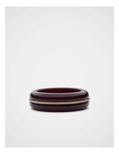 Metal Insert Resin Bangle in Plum Red