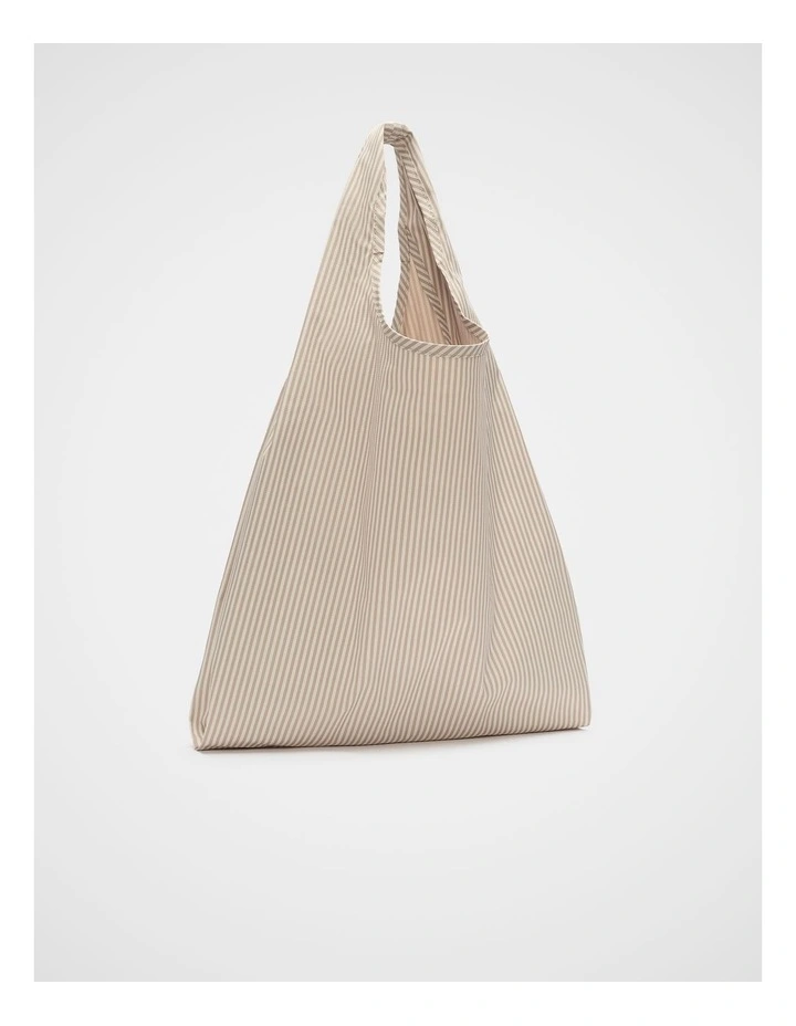 Packable Shopper Tote in Sandstone image 1