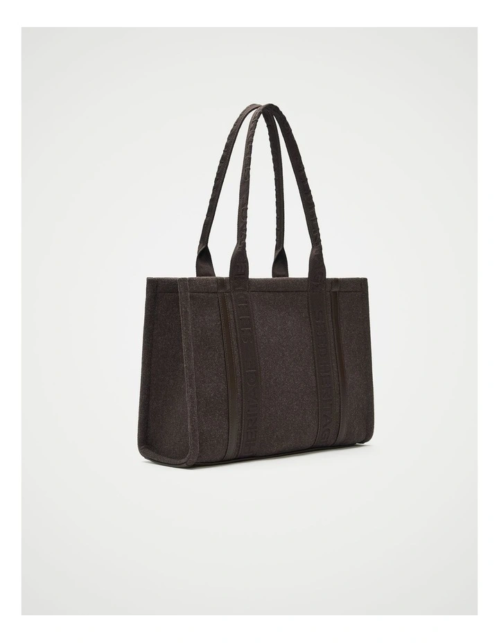 Felt Tote in Coffee Bean image 3