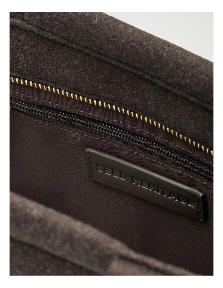 Felt Tote in Coffee Bean image 4