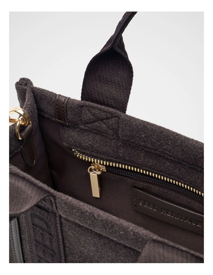 Felt Mini Tote in Coffee Bean image 4