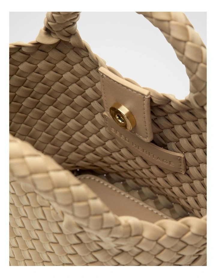 Woven Textured Crossbody Bag in Sandstone image 4