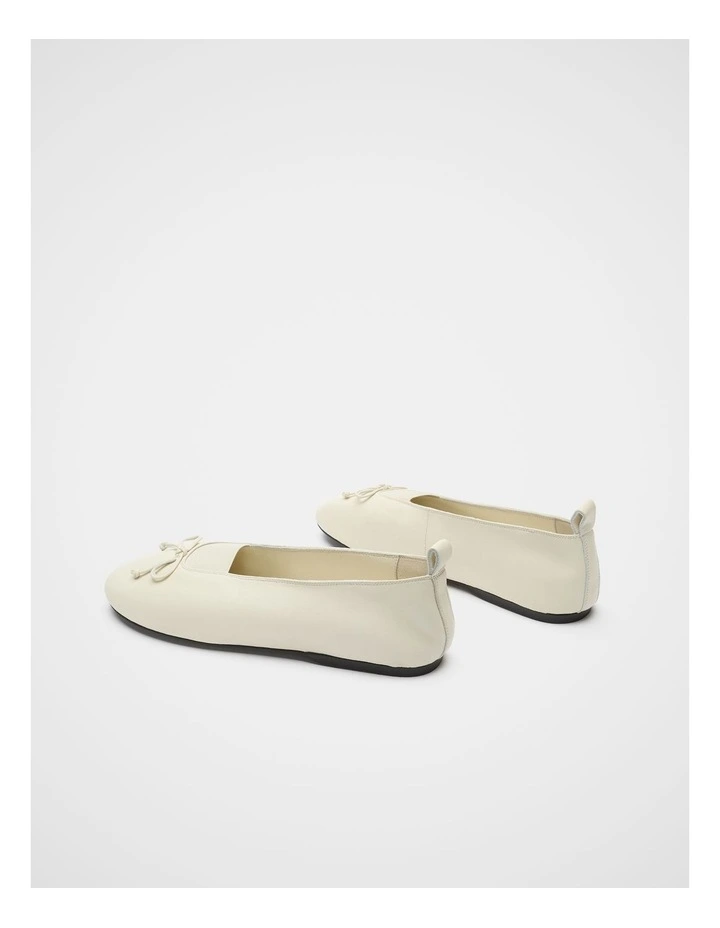 Lou Ballet Flat in Cream image 4