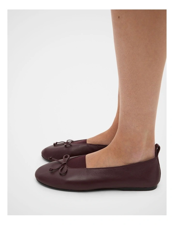 Lou Ballet Flat in Dark Plum image 2