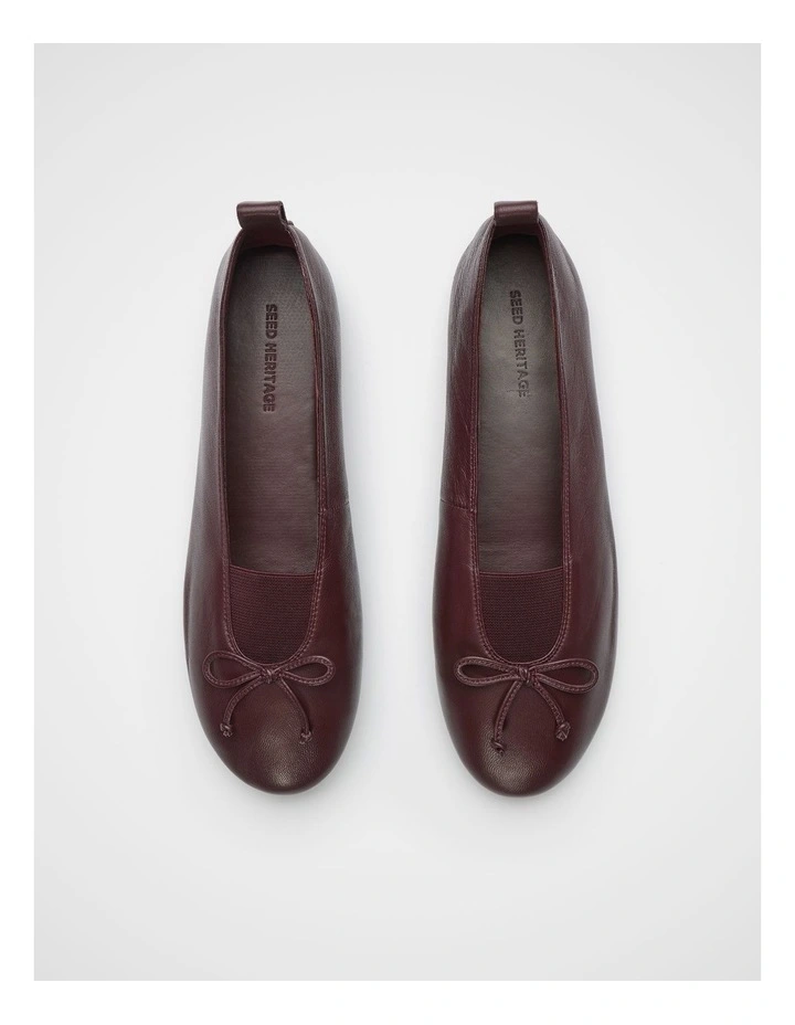 Lou Ballet Flat in Dark Plum image 3