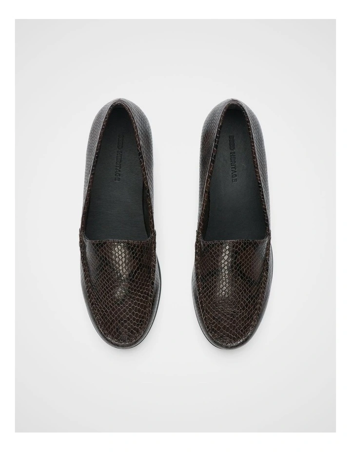 Nella Loafer in Coffee Bean Snake Print image 4