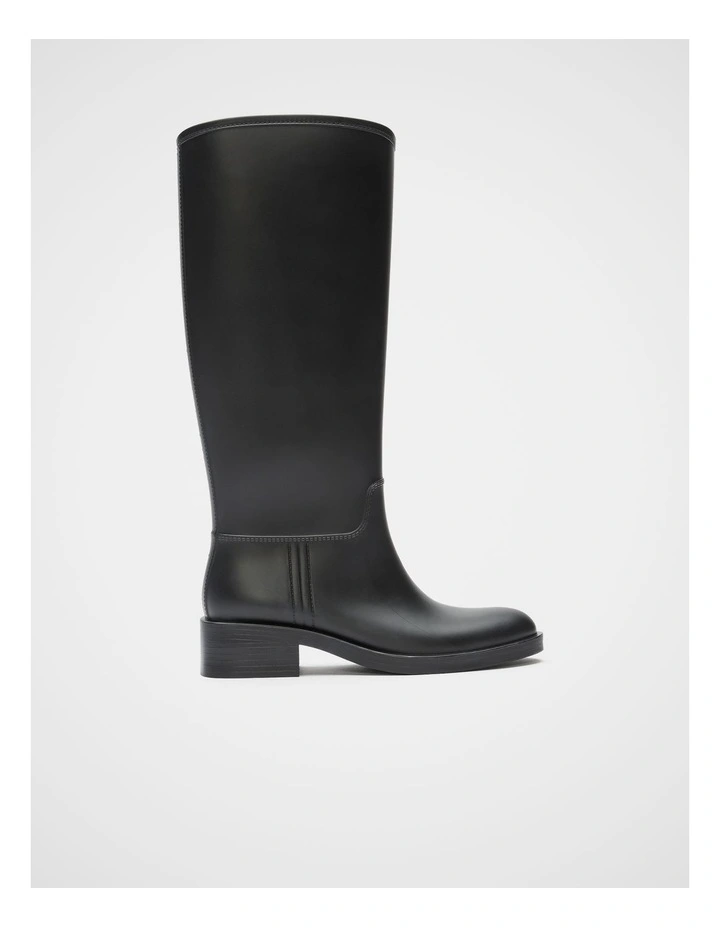 Freya Knee High Rainboot in Black image 1