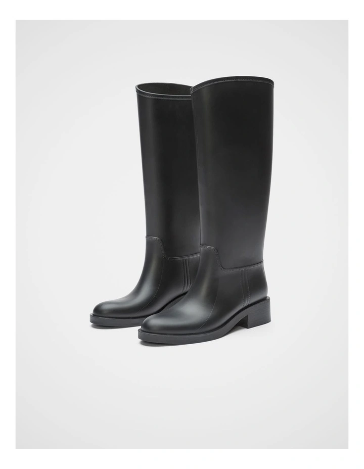 Freya Knee High Rainboot in Black image 4