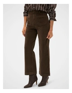 Corduroy Pocket Front Pant in Coffee Bean