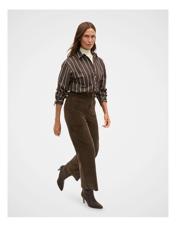 Corduroy Pocket Front Pant in Coffee Bean image 4