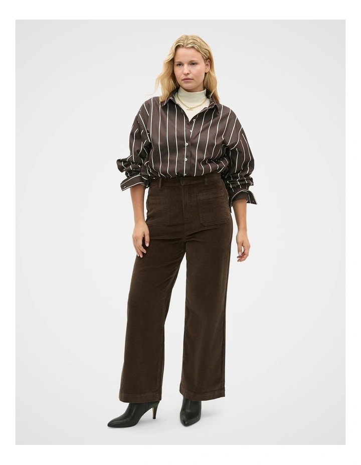 Corduroy Pocket Front Pant in Coffee Bean image 5