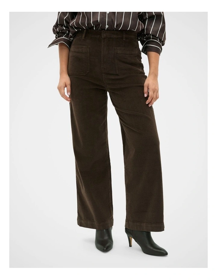 Corduroy Pocket Front Pant in Coffee Bean image 6