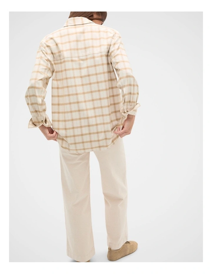Relaxed Check Shirt in Sandstone Check image 2