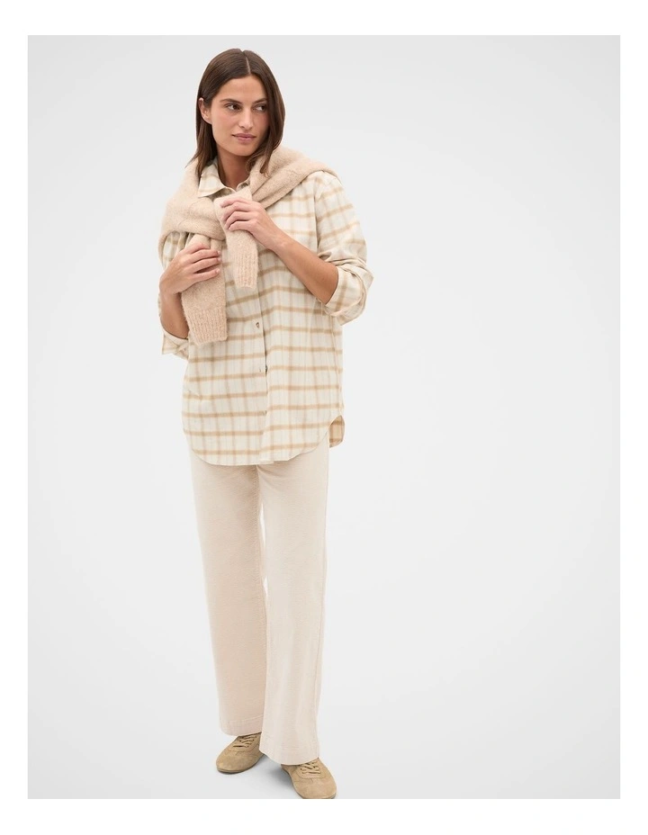 Relaxed Check Shirt in Sandstone Check image 4