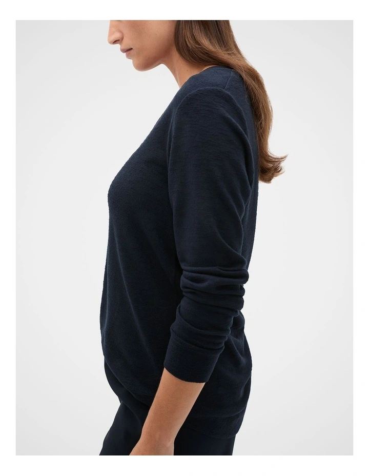 Supersoft V Neck Top in Twilight Blue image 4