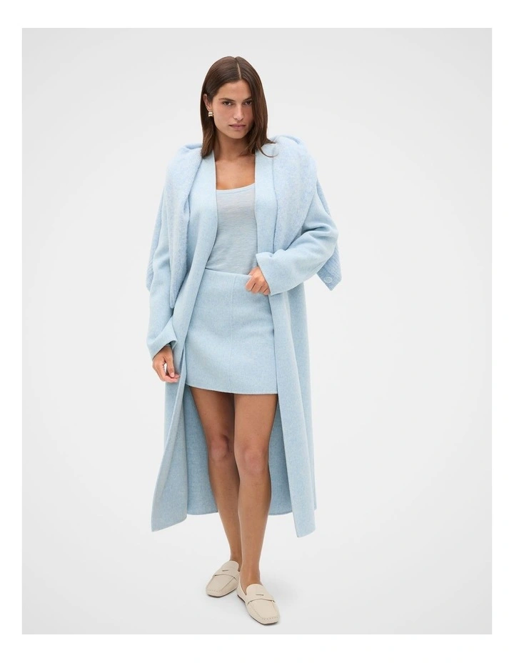 Australian Merino Scoop Neck Top in Soft Blue Marle image 4