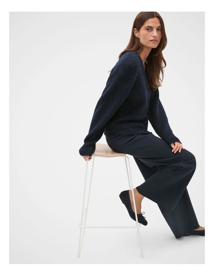 Lofty Relaxed Cardigan in Twilight Blue image 3