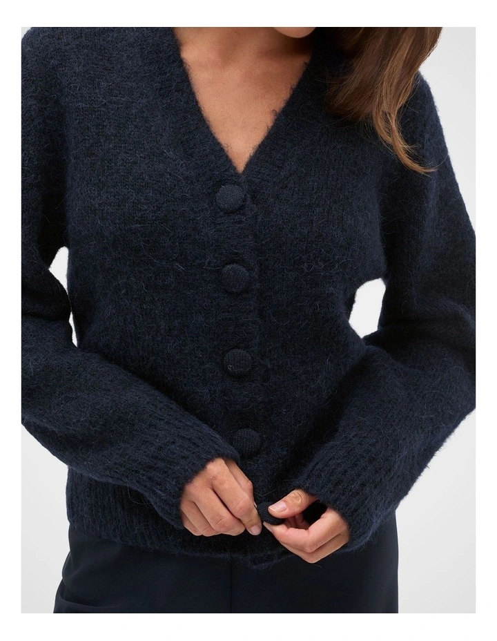 Lofty Relaxed Cardigan in Twilight Blue image 4