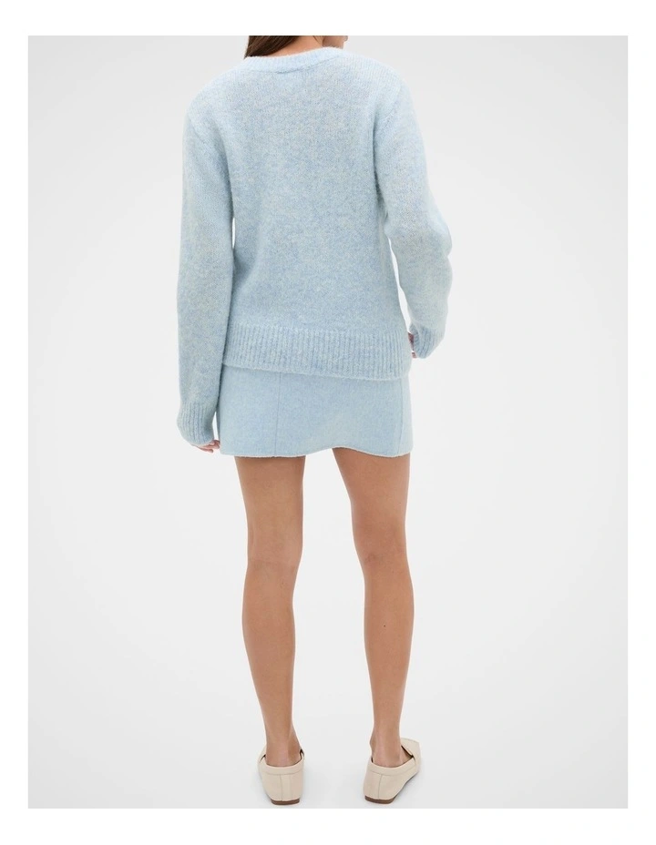 Lofty Relaxed Cardigan in Soft Blue Marle image 2