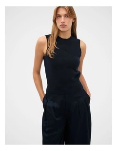 Brushed Wool Vest in Twilight Blue