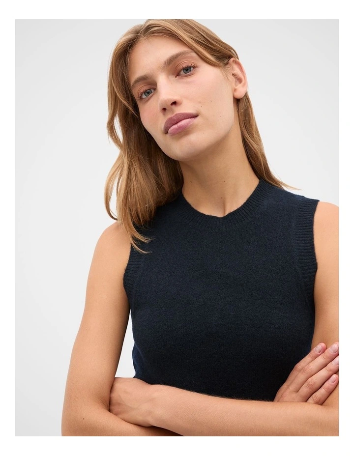 Brushed Wool Vest in Twilight Blue image 3