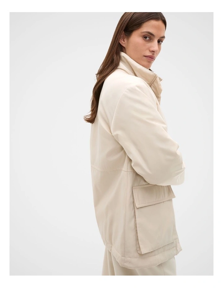Reversible Puffer Jacket in Vanilla Cream image 3