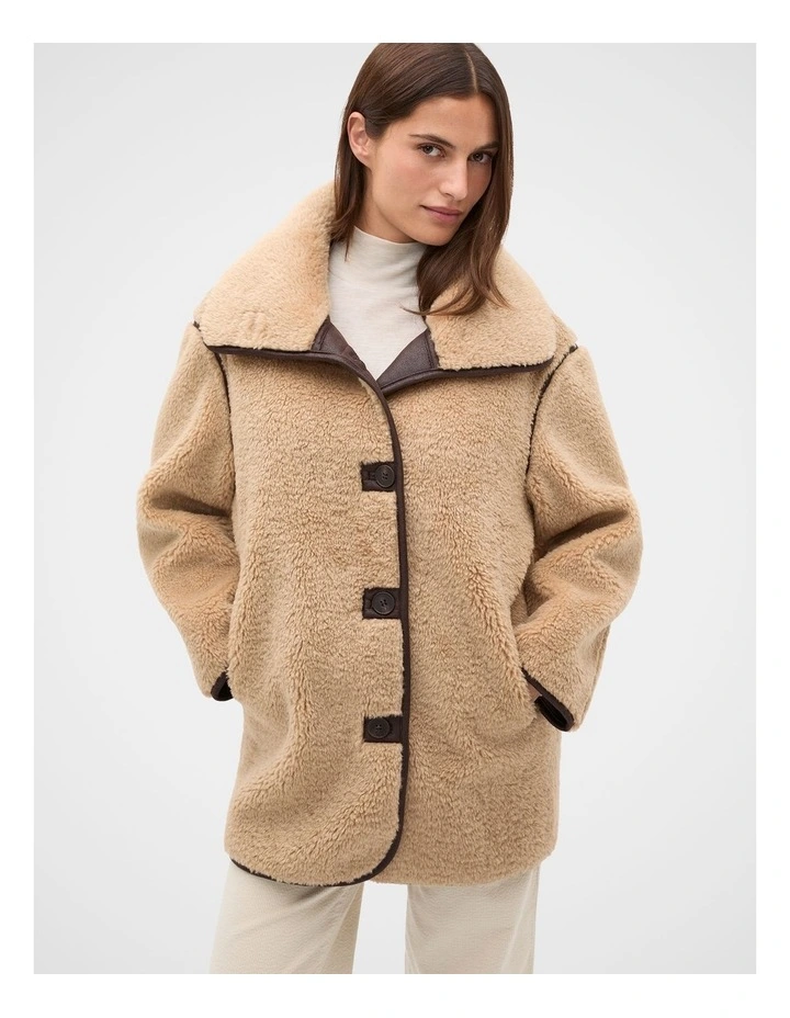 Teddy Jacket in Sandstone image 1