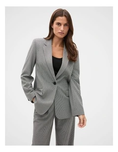 Houndstooth Tailored Jacket in Houndstooth