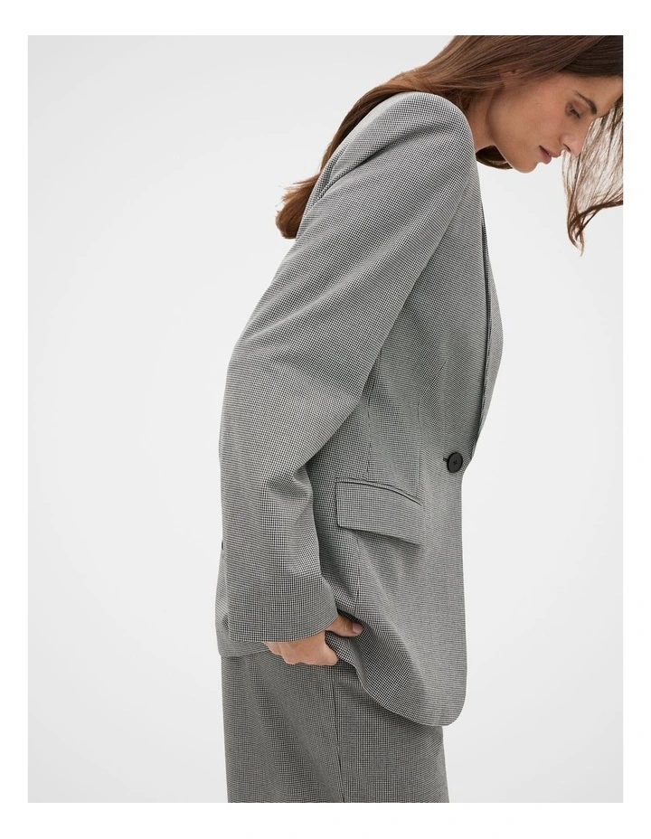 Houndstooth Tailored Jacket in Houndstooth image 4