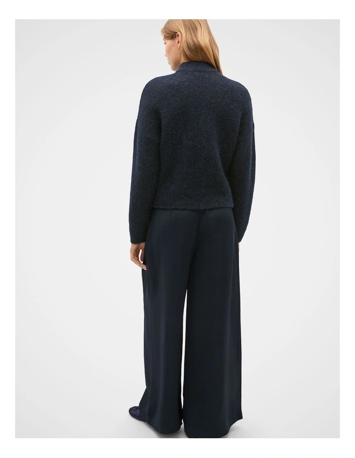 Lofty Mock Neck Knit in Twilight Blue image 2