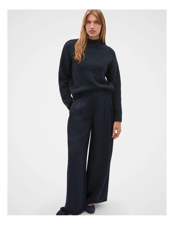 Lofty Mock Neck Knit in Twilight Blue image 4